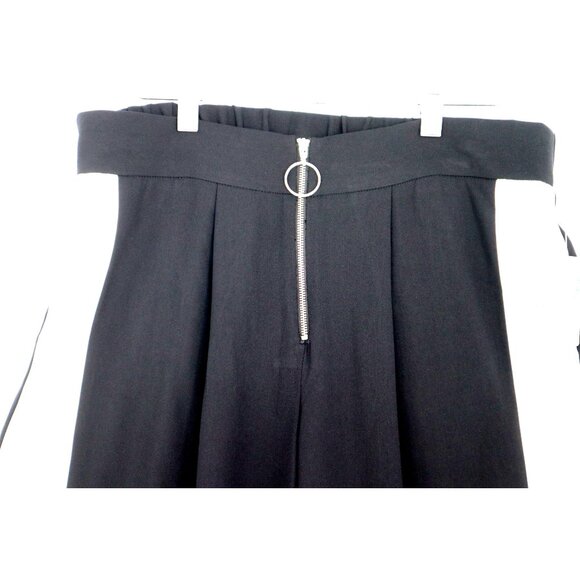 Belle Sky Wide Leg Pants Baggy Black  Stripe Modern Minimalist Statement - Picture 6 of 10